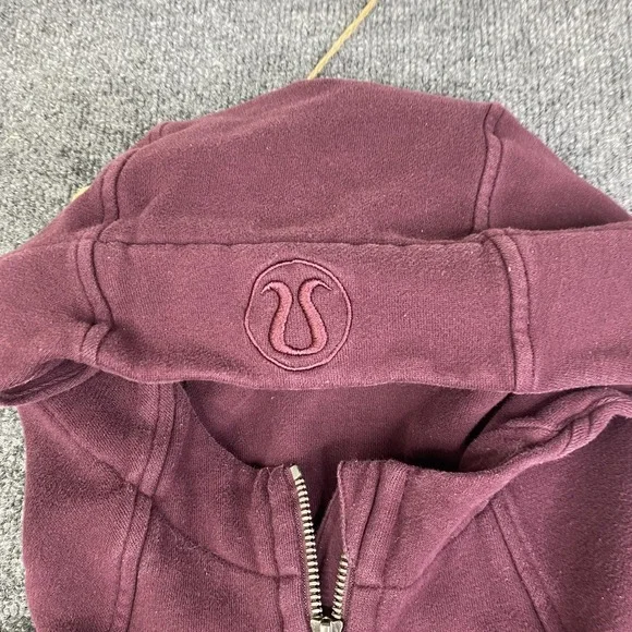Lululemon Scuba Hoodie Womens 6 Purple Full Zip Sweatshirt Thumbholes Fleece - Picture 4 of 8